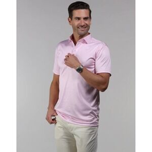 NWT Collars and Co Dress Collar Polo Short Sleeve Small Pink White